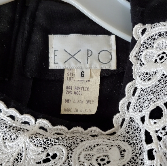 Soft Black Dress with Embroidery  size 6 - Picture 5 of 7